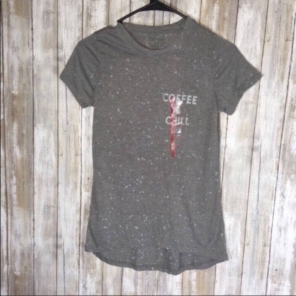 Zoe + Liv High Low Coffee & Chill Tee - Picture 2 of 6
